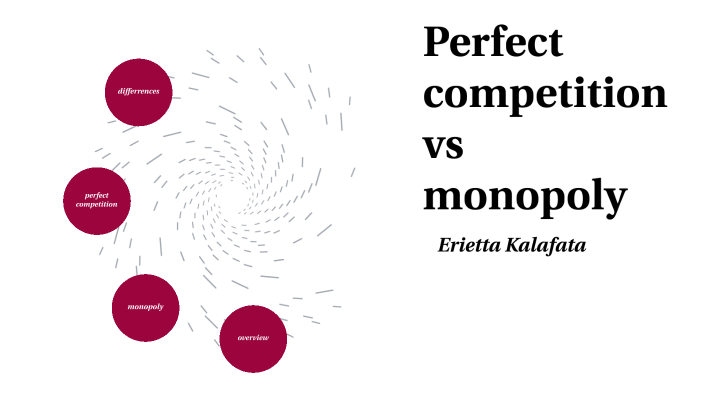 monopoly vs perfect competition essay