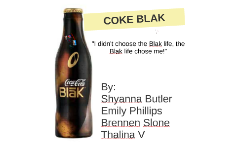 someone drinking coke blak