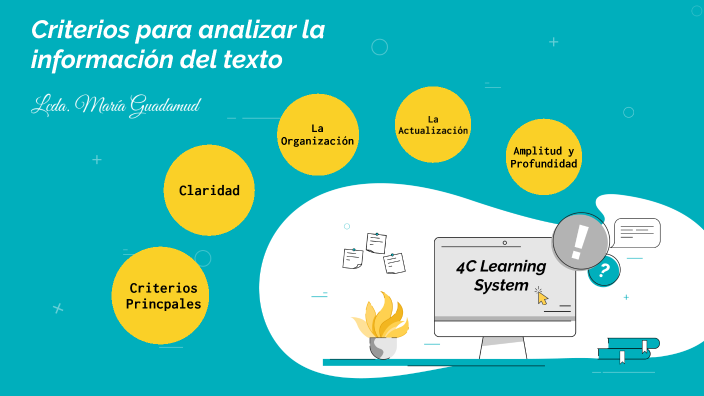 Criterios Para Analizar La Información Del Texto