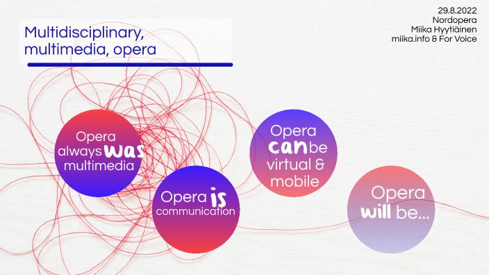 Multidisciplinary, multimedia, opera by Miika Hyytiäinen on Prezi
