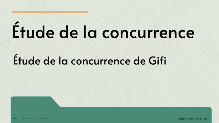 Étude de la concurrence by on Prezi