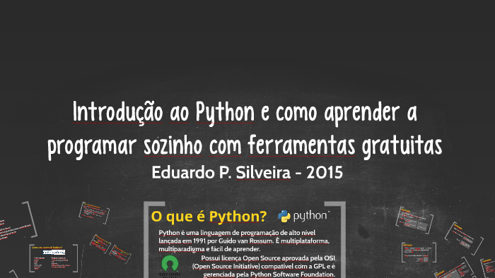começando a estudar python | rafael oliveira Images... Introdução ao Python e como aprender a programar sozinho com by Eduardo ...