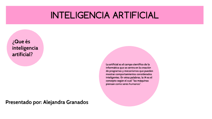 INTELIGENCIA ARTIFICIAL by Alejandra Granados on Prezi