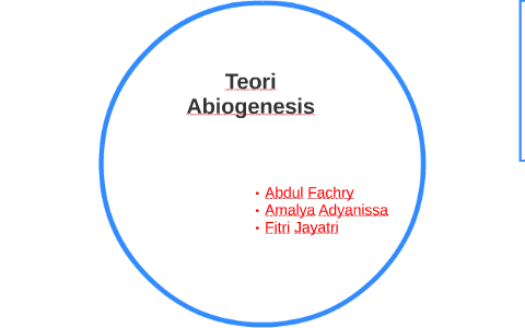 abiogenesis teori prezi
