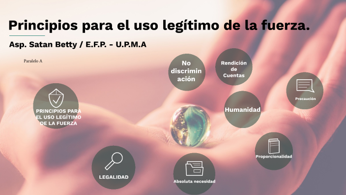 Principios para el uso legítimo de la fuerza. by Betty Alexandra Satan