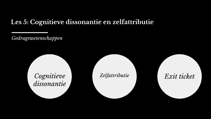 Les 5: Cognitieve Dissonantie En Zelfattributie By Shertha Cassaer On Prezi