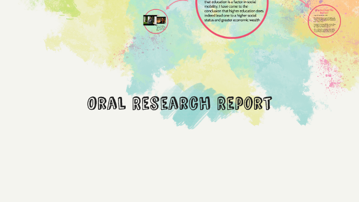 what is oral research report