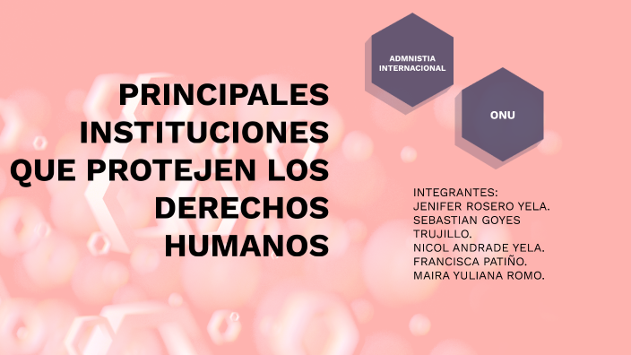 PRINCIPALES INTITUCIONES QUE PROTEGEN LOS DERECHOS HUMANOS by Javier ...