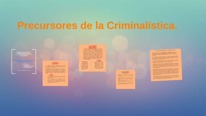 Precursores de la Criminalistica. by Rosana Sevilla Hernandez on Prezi
