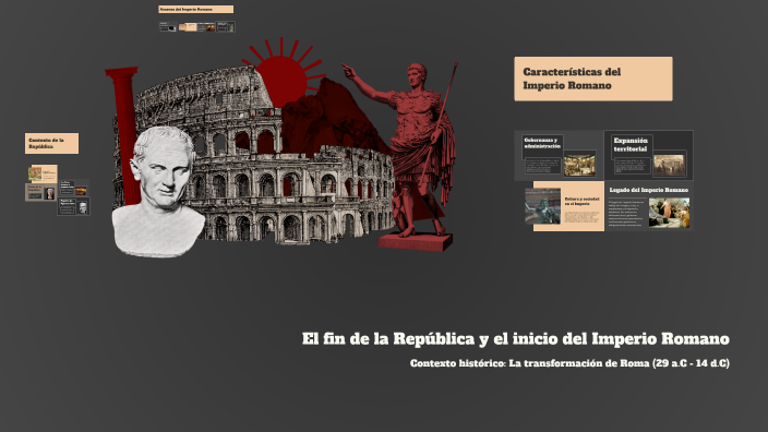 El fin de la República y el inicio del Imperio Romano by paola gonzalez ...