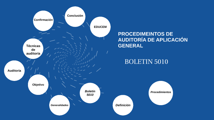 PROCEDIMINETOS DE AUDITORIA DE APLICACION GENERAL (BOLETIN 5010) by Ma