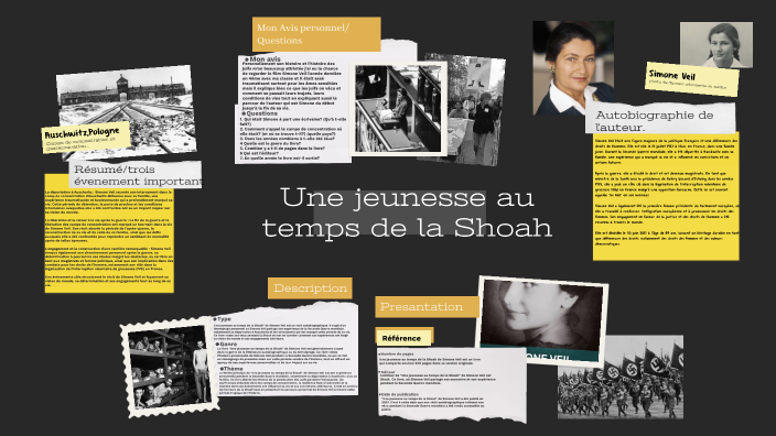 Simone Veil une jeunesse au temps de la Shoah by Tamarah Andre on Prezi