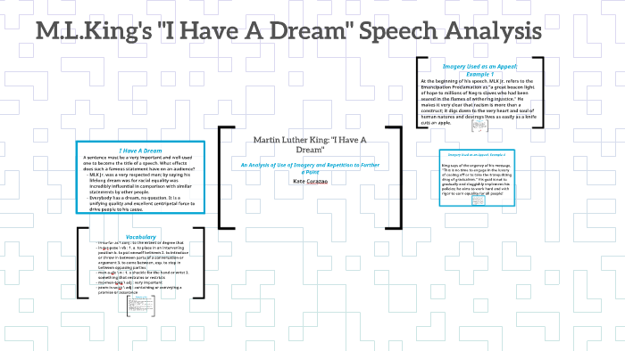 main points of the i have a dream speech