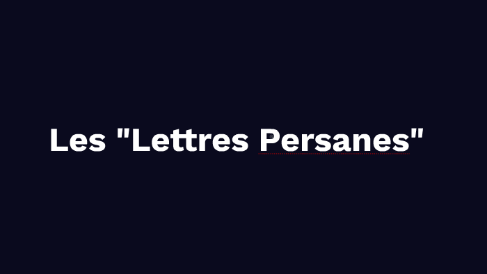 Montesquieu Lettres Persanes Lettre 161