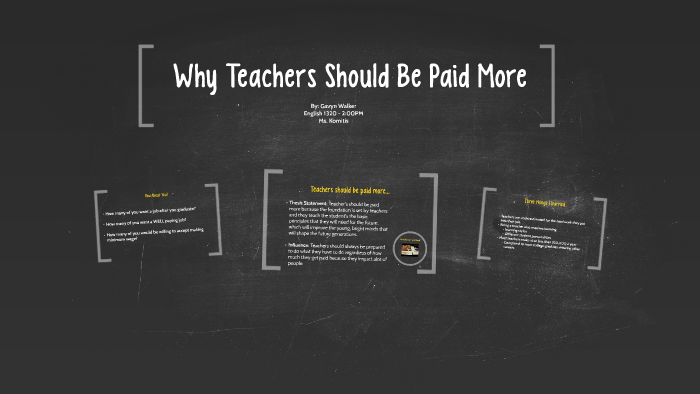 why teachers should get paid more persuasive essay