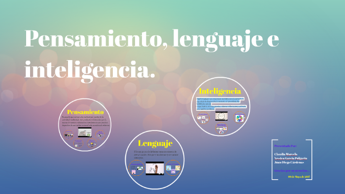 Pensamiento, Lenguaje E Inteligencia. By Yessica Garcia Pulgarin On Prezi