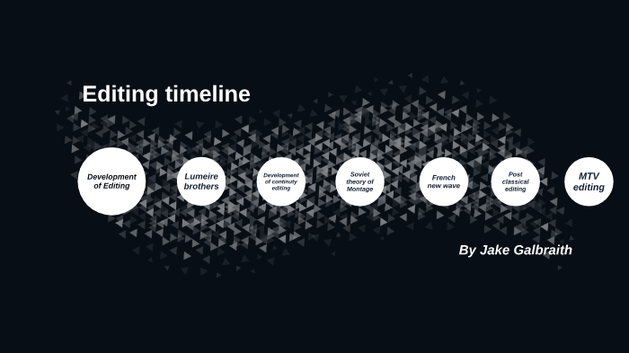 Editing timeline by Jake Galbraith on Prezi