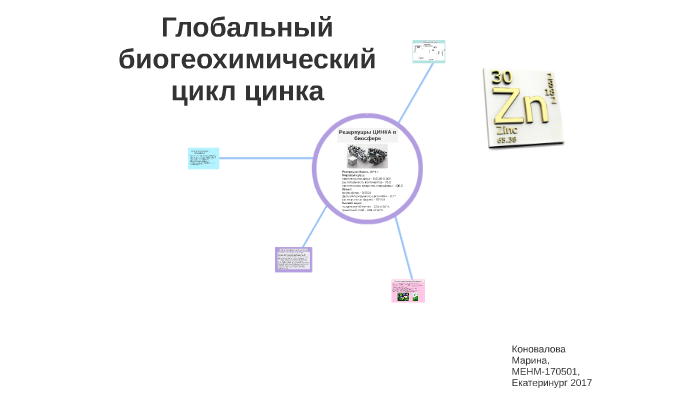 Круговорот цинка в природе схема