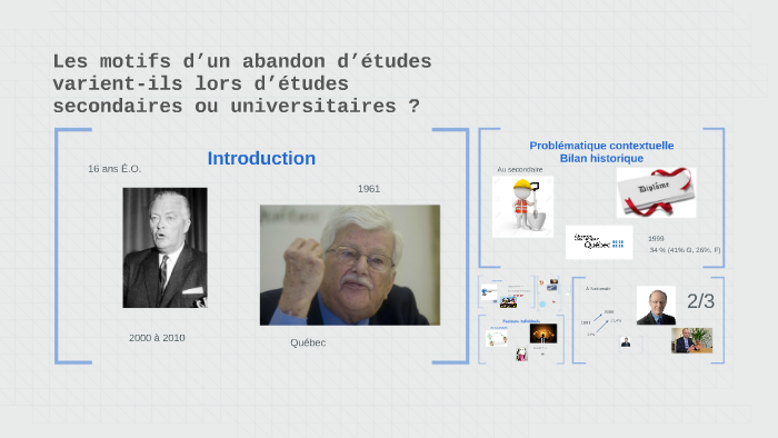 Les Motifs D’un Abandon D’études Varient-ils Lors D’études S By 