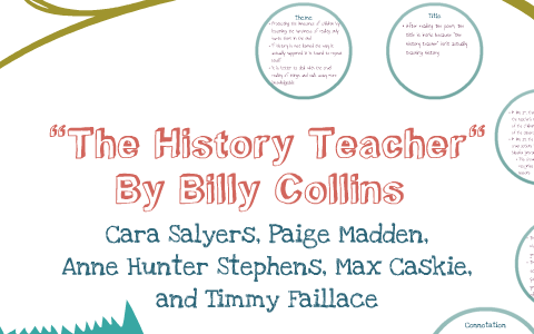 the history teacher by billy collins essay