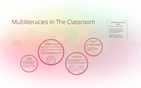 Multiliteracies In The Classroom by Charlotte Evans on Prezi
