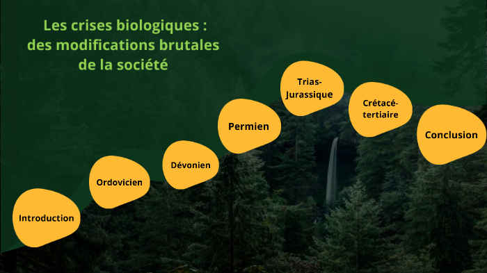 Les crises biologiques: des modifications brutales de la biodiversité