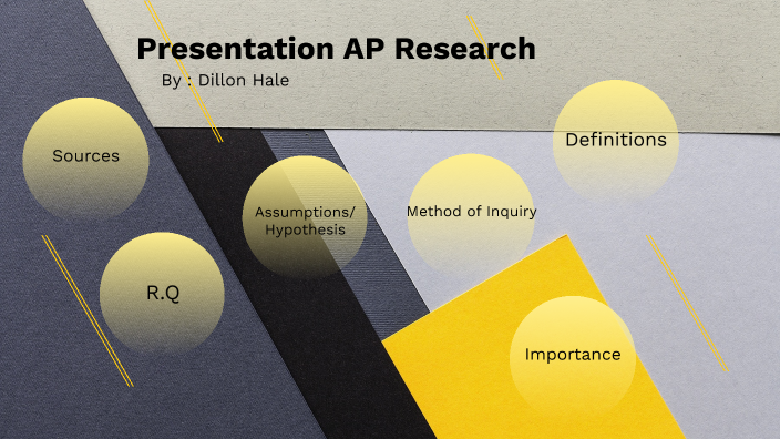 ap research presentation tips