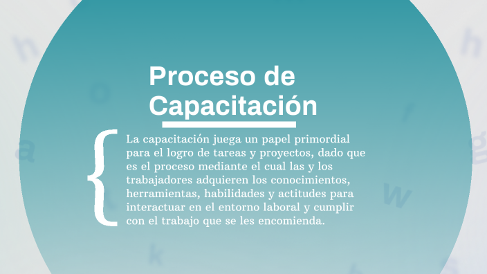 Proceso de capacitación by elizabeth boron on Prezi