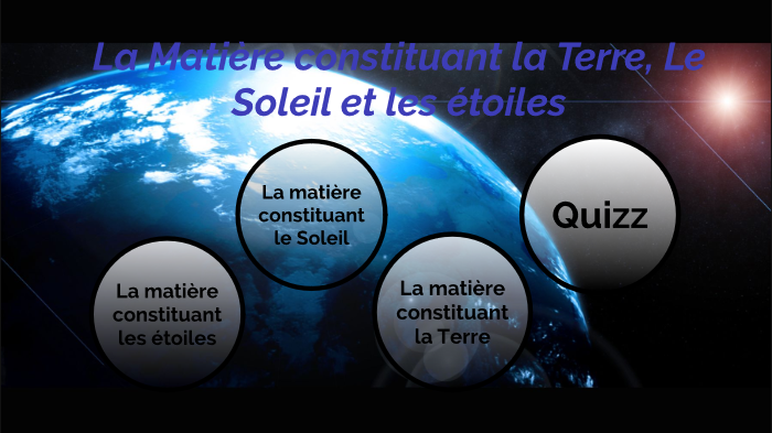 La Matière Constituant La Terre, Le Soleil, Et Les étoiles by Mael BCD ...