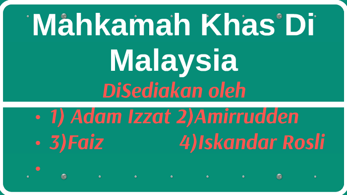 Mahkamah Khas Di Malaysia by lisa azlin