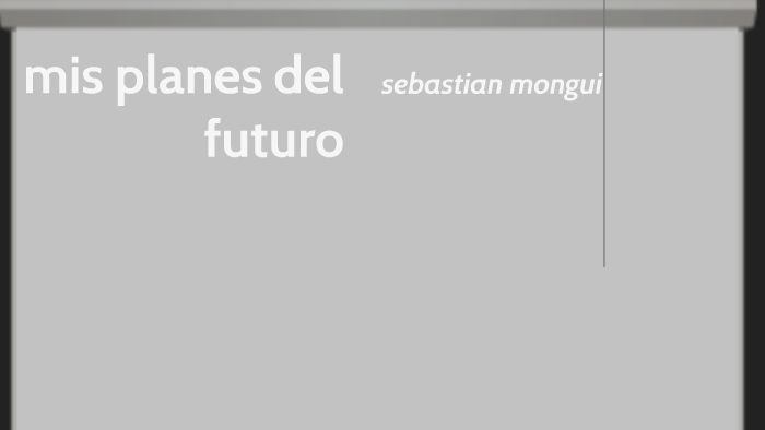 Mis Planes Del Futuro By Sebastian Mongui Vargas