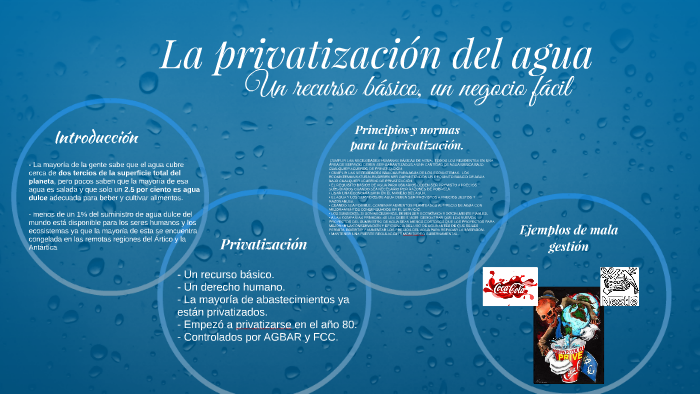 La privatización del agua by Laura Villalón López on Prezi