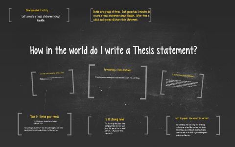 Formulating a Thesis Statment by Jennifer Malugen on Prezi