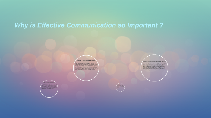 Why is Effective Communication so Important by shadoe lewis