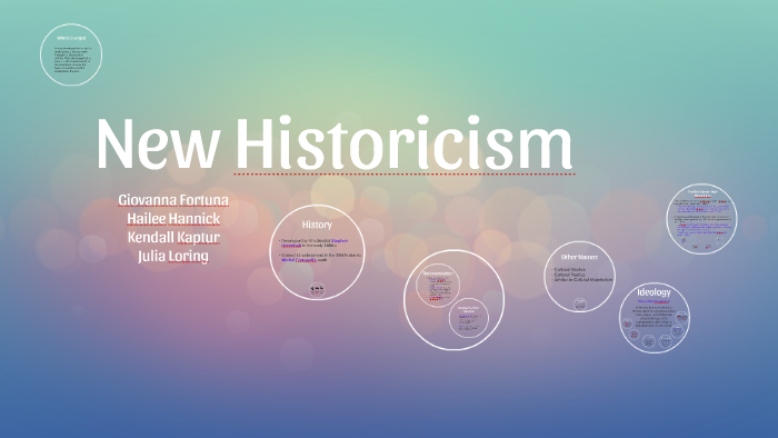 NEW HISTORICISM by Giovanna Fortuna