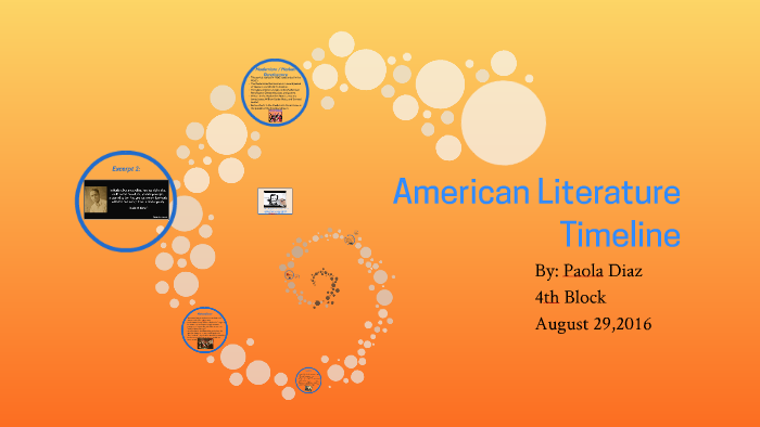 American Literature Timeline by Paola Diaz