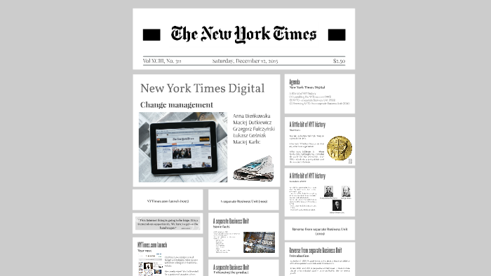 New York Times Digital by on Prezi