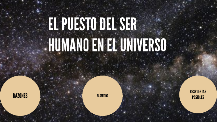 El puesto del ser humano en el universo by Kiara Cespedes on Prezi