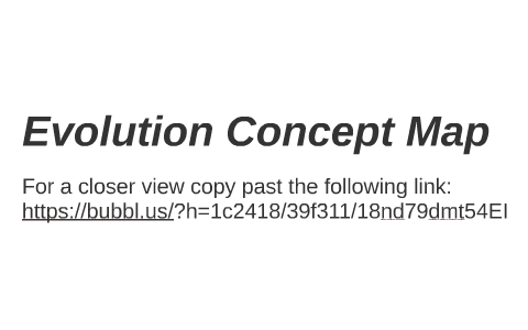 Evolution Concept Map by Nicole Preddie on Prezi