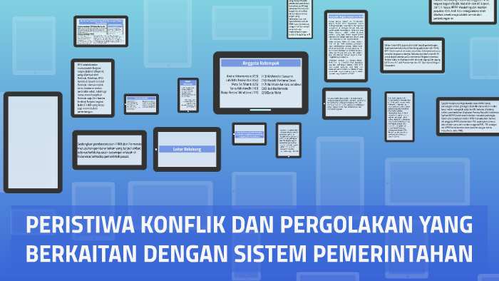 Peristiwa Konflik Dan Pergolakan Yang Berkaitan Dengan Siste By Bayu Kresna