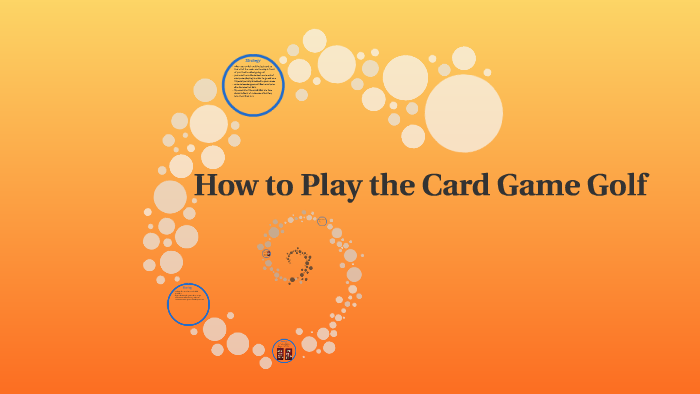 directions for the card game golf