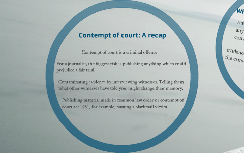 Contempt of Court Does it need to change? by Cat Barkley