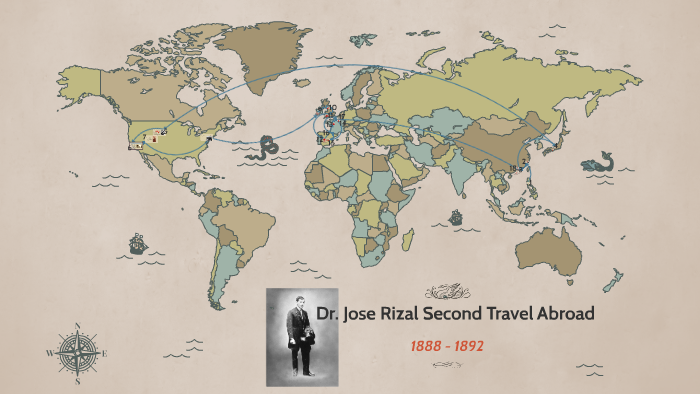 jose rizal 2nd travel abroad