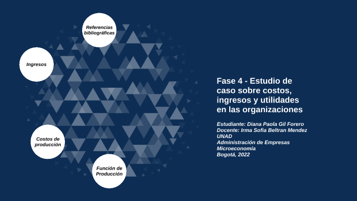 Fase 4 - Estudio de caso sobre costos, ingresos y utilidades en las ...