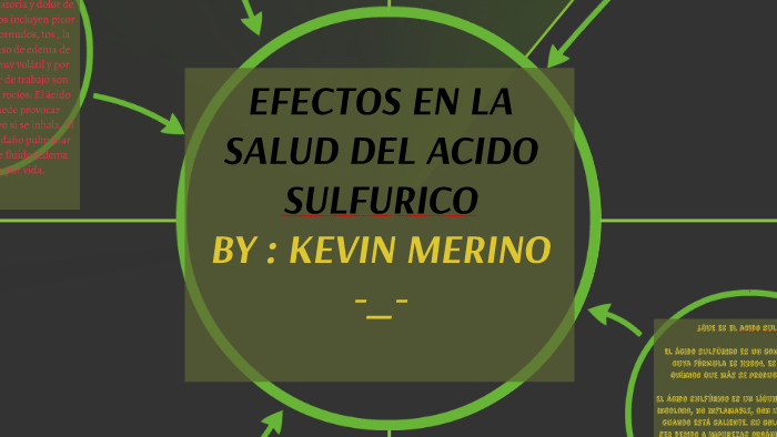 EFECTOS EN LA SALUD DEL ACIDO SULFURICO by kevin sebastian merino rojas