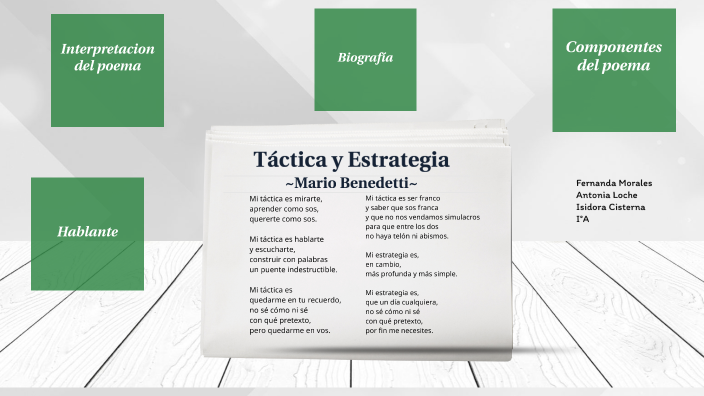 Tactica y estrategia - Mario Benedetti by Fernanda Morales on Prezi