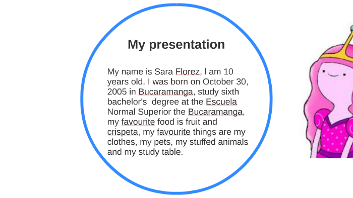 my presentation in english