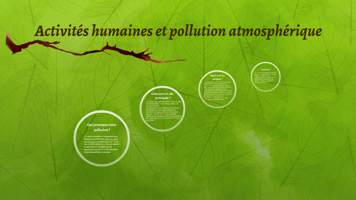 Activités humaines et pollution atmosphérique by Sybic Carmillon on Prezi