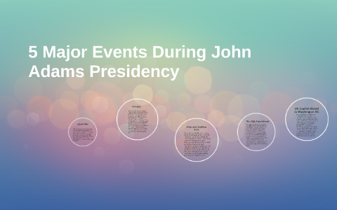 important events during john adamss presidency