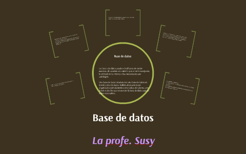 Base de datos by Susana Escobar on Prezi